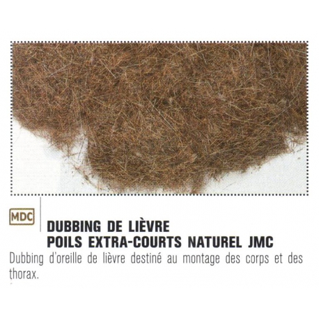 DUBBING DE LIEVRE POILS EXTRA-COURTS NATUREL JMC